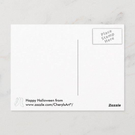 Drie Geesten Happy Halloween Briefkaarten (Achterkant)