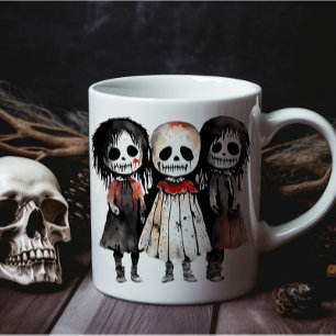 Drie geesten kinderen grote koffiekop