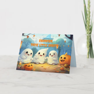 DRIE GEESTEN KLEINZOON HALLOWEEN KAART