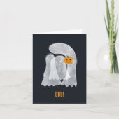 Drie geesten met een enge pompoen! kaart (Voorkant)