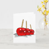 Drie Geglazuurde Appels Briefkaarten (Gele Bloem)