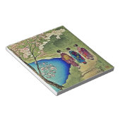 Drie Geishas van de Japanse Hoorblokkunst van het Notitieblok (Schuin)