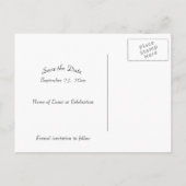 Drie geiten slaan de datum op aankondigingskaart (Achterkant)