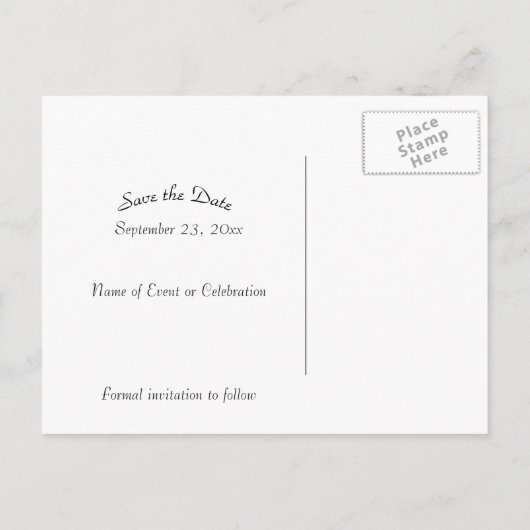 Drie geiten slaan de datum op aankondigingskaart (Achterkant)