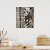 Drie Geitenportret - Schuif als een geit Poster (Keuken)