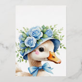 Drie Gekke Goose Boy 3e verjaardag Uitnodiging (Achterkant)