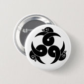 Drie gekke wilde ganzen, naar buiten gericht ronde button 5,7 cm (Voorkant /achterkant)