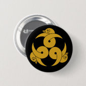 Drie gekke wilde ganzen, naar buiten gericht ronde button 5,7 cm (Voorkant /achterkant)