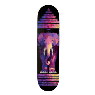 Drie gekleurde ellefante kunst persoonlijk skateboard