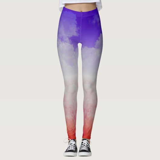Drie gekleurde wolken leggings (Voorkant)