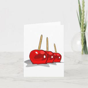 Drie gekonfijte appels notenkaarten kaart