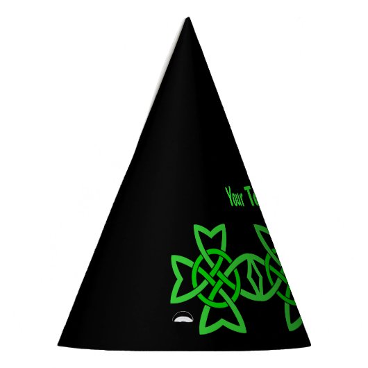 Drie gekruiste Keltische Ierse knoppen: Bright Gre Feesthoedjes (Links)