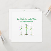 Drie gekruiste Lucky Bamboo die we hebben aangekon Kaart (Voorkant / Achterkant in situ)