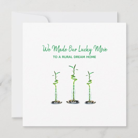 Drie gekruiste Lucky Bamboo die we hebben aangekon Kaart (Voorkant)