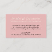 Drie gelaagde neerbuigende bakkerij visitekaartje (Achterkant)