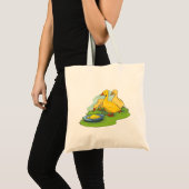 Drie gele ducklings tote bag (Voorkant (product))