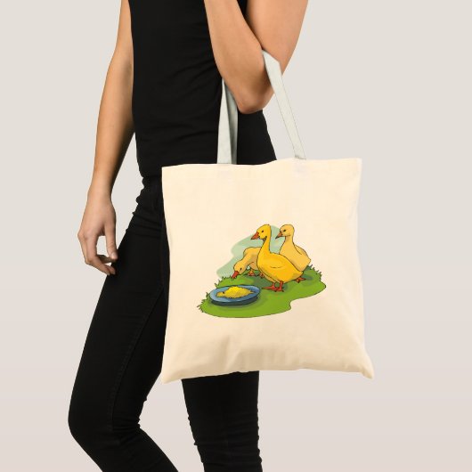 Drie gele ducklings tote bag (Voorkant (product))