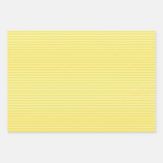 Drie gele stripes met schaduwen die papierbladen v inpakpapier vel (Voorkant 2)