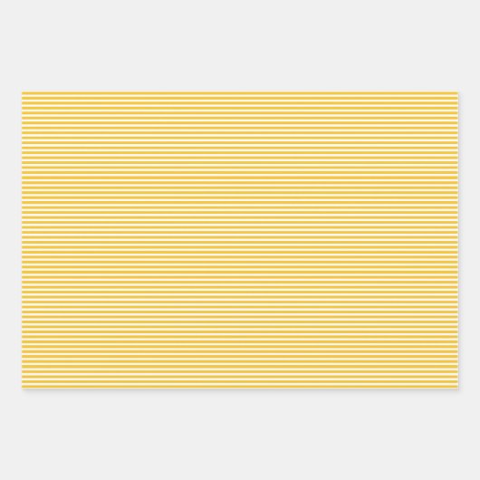Drie gele stripes met schaduwen die papierbladen v inpakpapier vel (Voorkant)