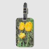 Drie gele tulpen / bagagelabel (Voorkant (verticaal))