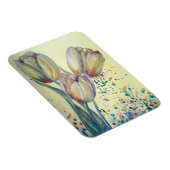 Drie gele tulpen boeket magneet (Rechterzijde)