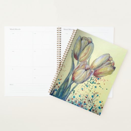 Drie gele tulpen boeket planner (Display)
