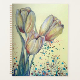 Drie gele tulpen boeket planner