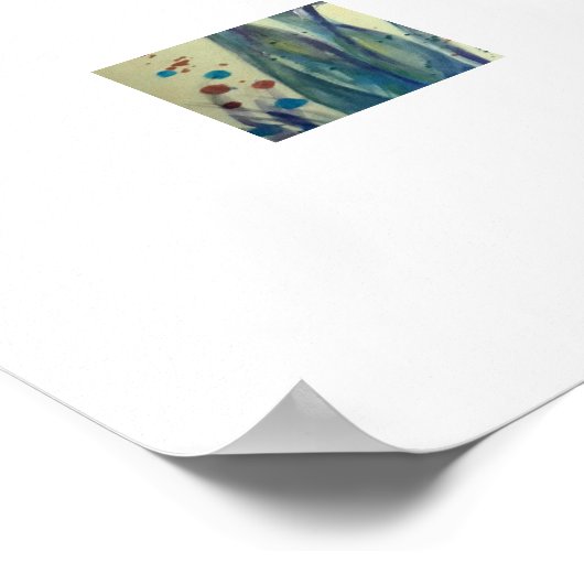 Drie gele tulpen boeket poster (Hoek)