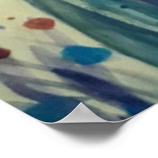 Drie gele tulpen boeket poster (Hoek)