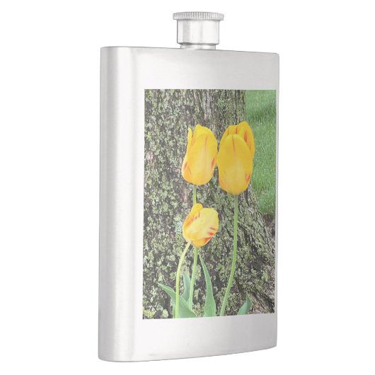 Drie gele tulpen / flacon (Rechts)