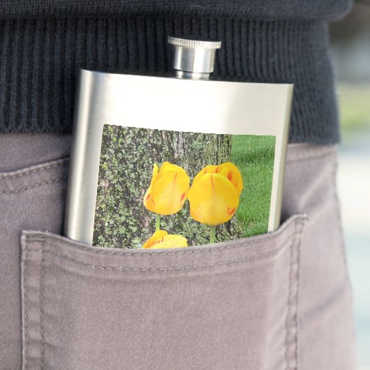 Drie gele tulpen / flacon (Voorbeeld)