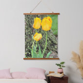 Drie gele tulpen / hangend wandkleed (Slaapkamer)