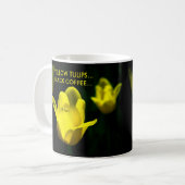 Drie gele tulpen koffiemok (Voorkant links)