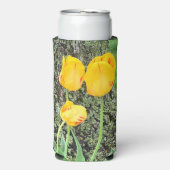 Drie gele tulpen / seltzer blikjeskoeler (Seltzer Voorkant)