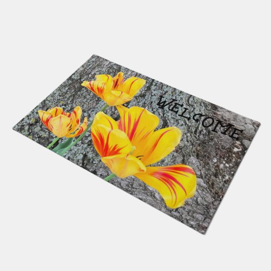 Drie gele Tulpen Sequel / Deurmat (Schuin)
