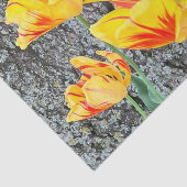 Drie gele Tulpen Sequel / Tissuepapier (Detail)