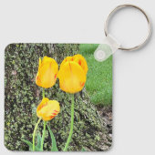 Drie gele tulpen / sleutelhanger (Achterkant)