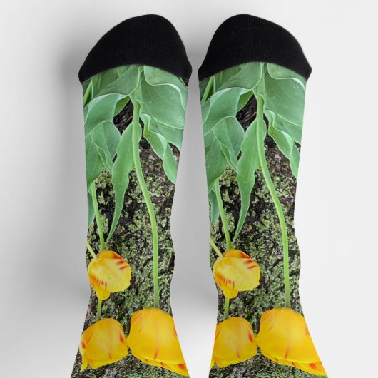 Drie gele tulpen / sokken (Top)