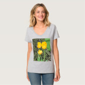 Drie gele tulpen / t-shirt (Voorkant volledig)