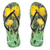 Drie gele tulpen / teenslippers (Voetbed)