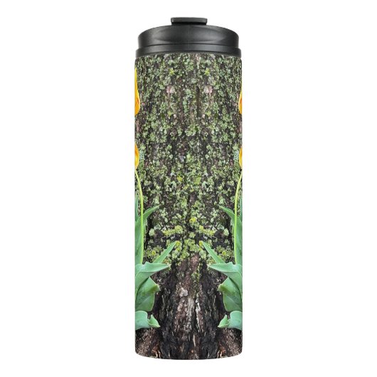 Drie gele tulpen / thermosbeker (Voorkant)