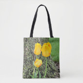 Drie gele tulpen / tote bag (Voorkant)