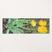 Drie gele tulpen / yogamat (Achterkant (horizontaal))