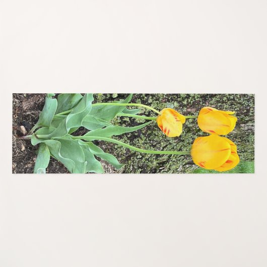 Drie gele tulpen / yogamat (Voorkant (horizontaal))