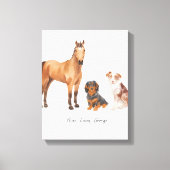 Drie geliefde huisdieren canvas afdruk (Voorkant)