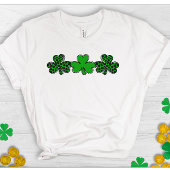 Drie gelukkige groene luipaard drukschachten t-shirt