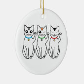 Drie gelukskattensiervissen keramisch ornament (Rechts)