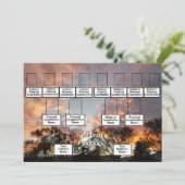 Drie Generatie Fotoboomlijn met Oranje Sunse Kaart (Staand voorkant)