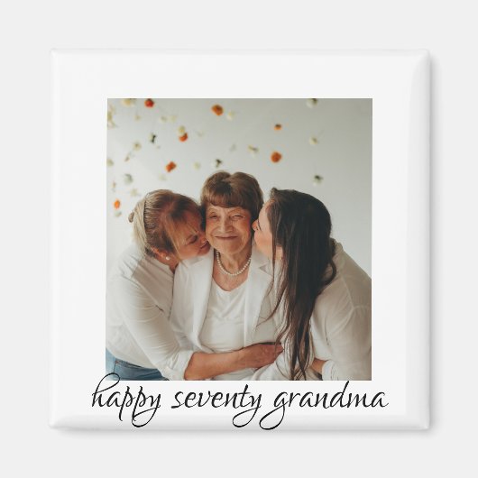 Drie generatie gelukkige verjaardag oma magneet (Voorkant)