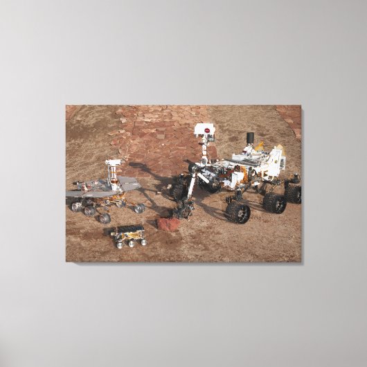 Drie generaties Marsrovers. Canvas Afdruk (Voorkant)